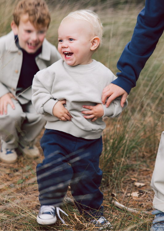 Baggy Denim Pants Navy
