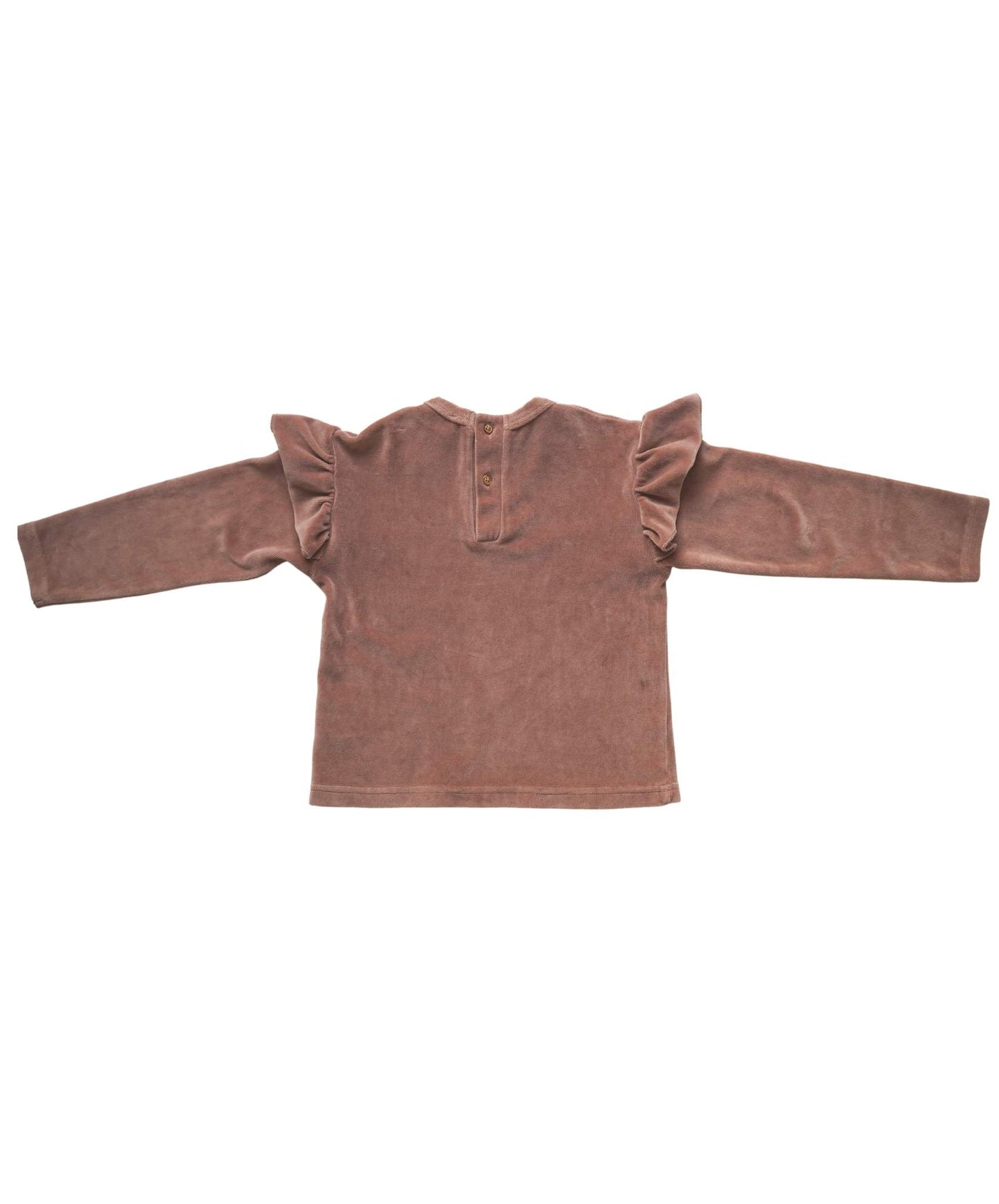The Frill Velvet sweatshirt - rose wood