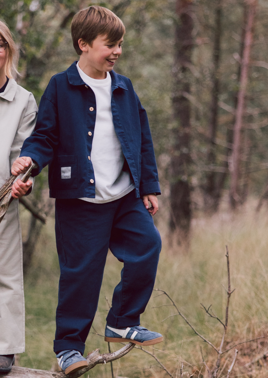 Baggy Denim Pants Navy