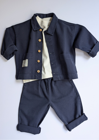 Baggy Denim Pants Navy