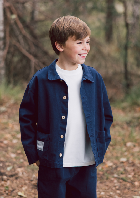 Denim Shacket Navy