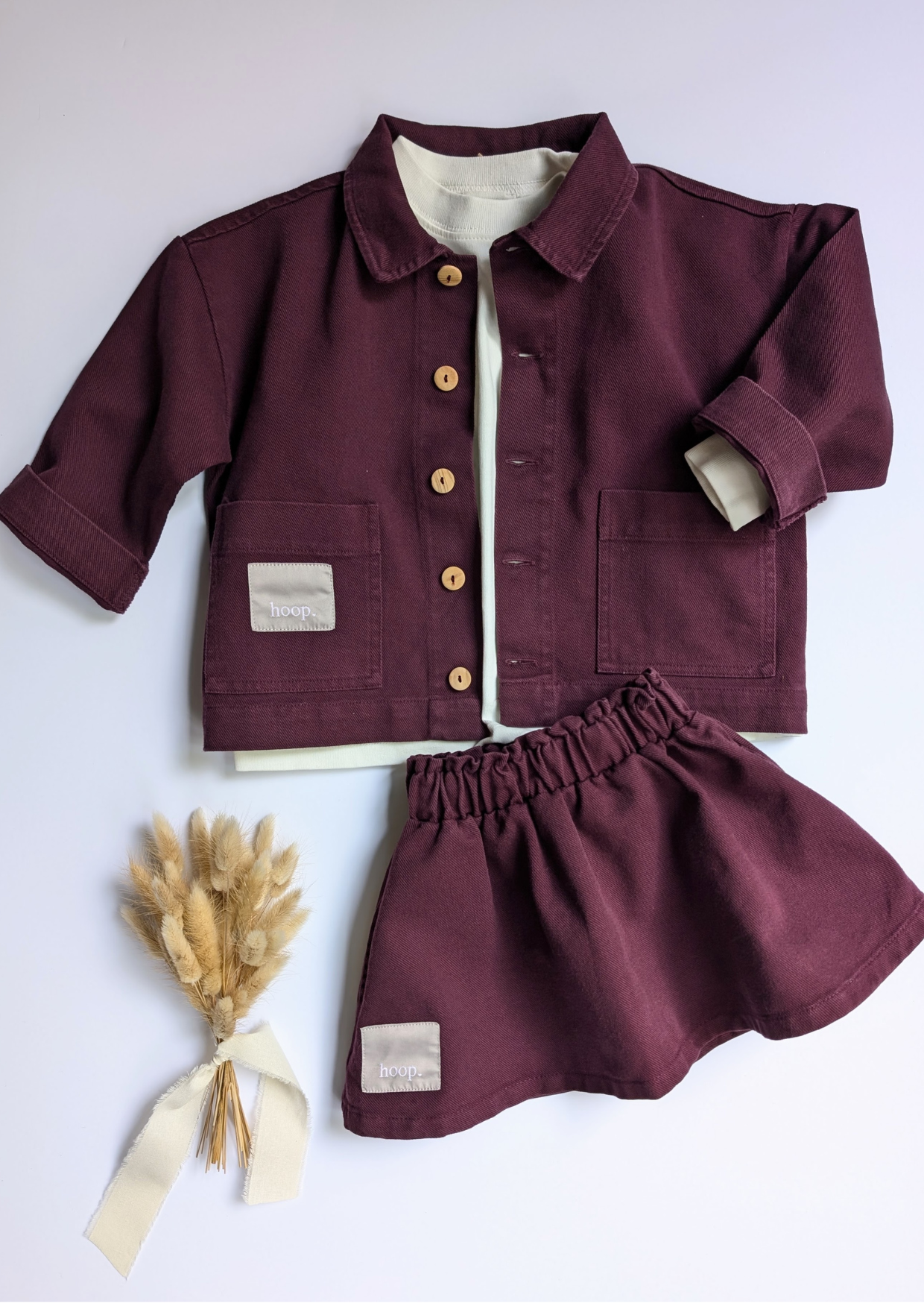 Denim Shacket Berry