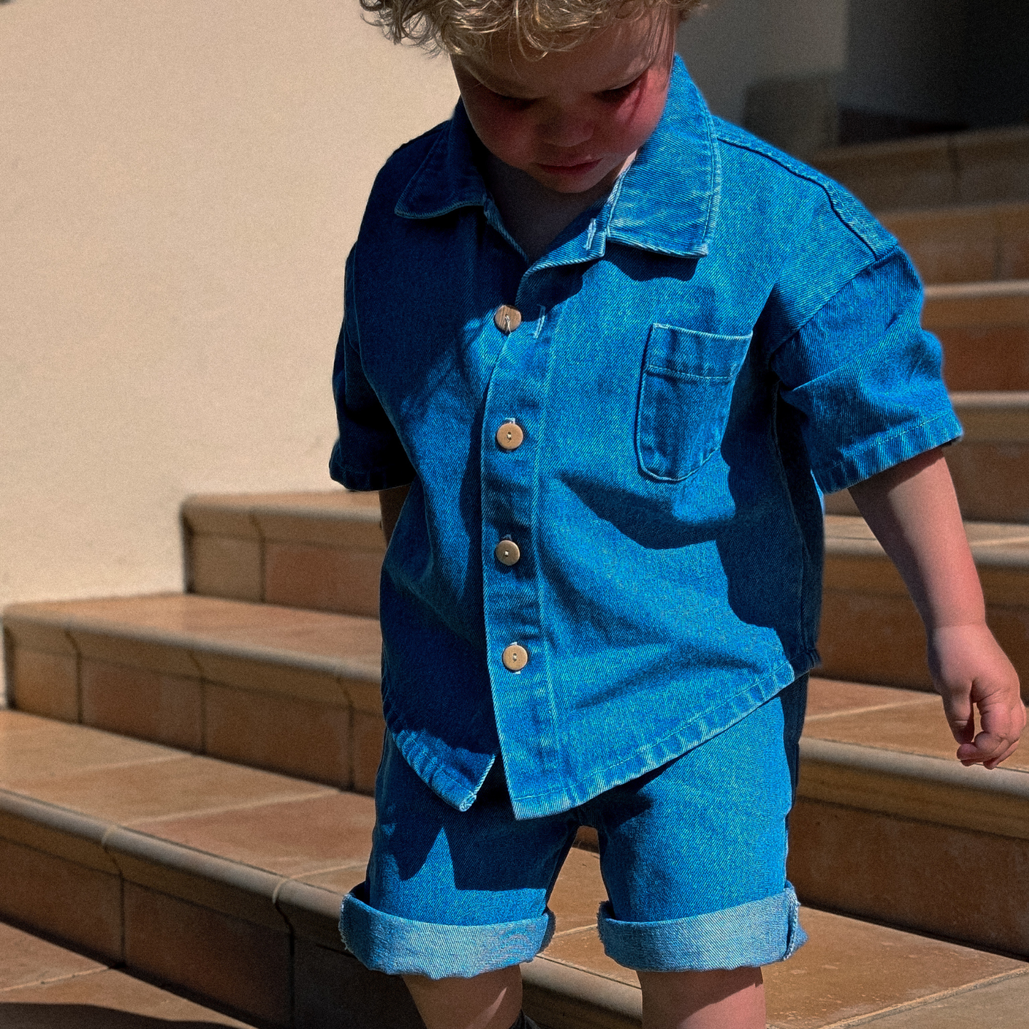 Denim Short Sleeve Shirt