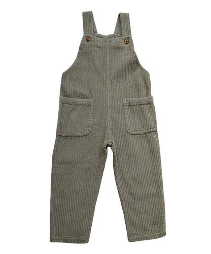 The Corduroy dungarees - moss green